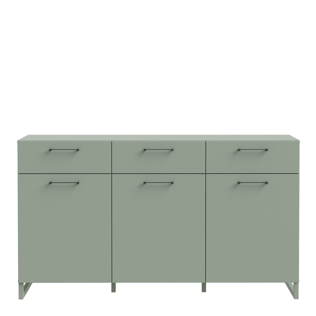Sadie 3 Door 3 Drawer Chest in Sage Green