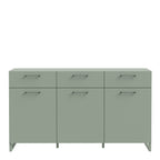Sadie 3 Door 3 Drawer Chest in Sage Green