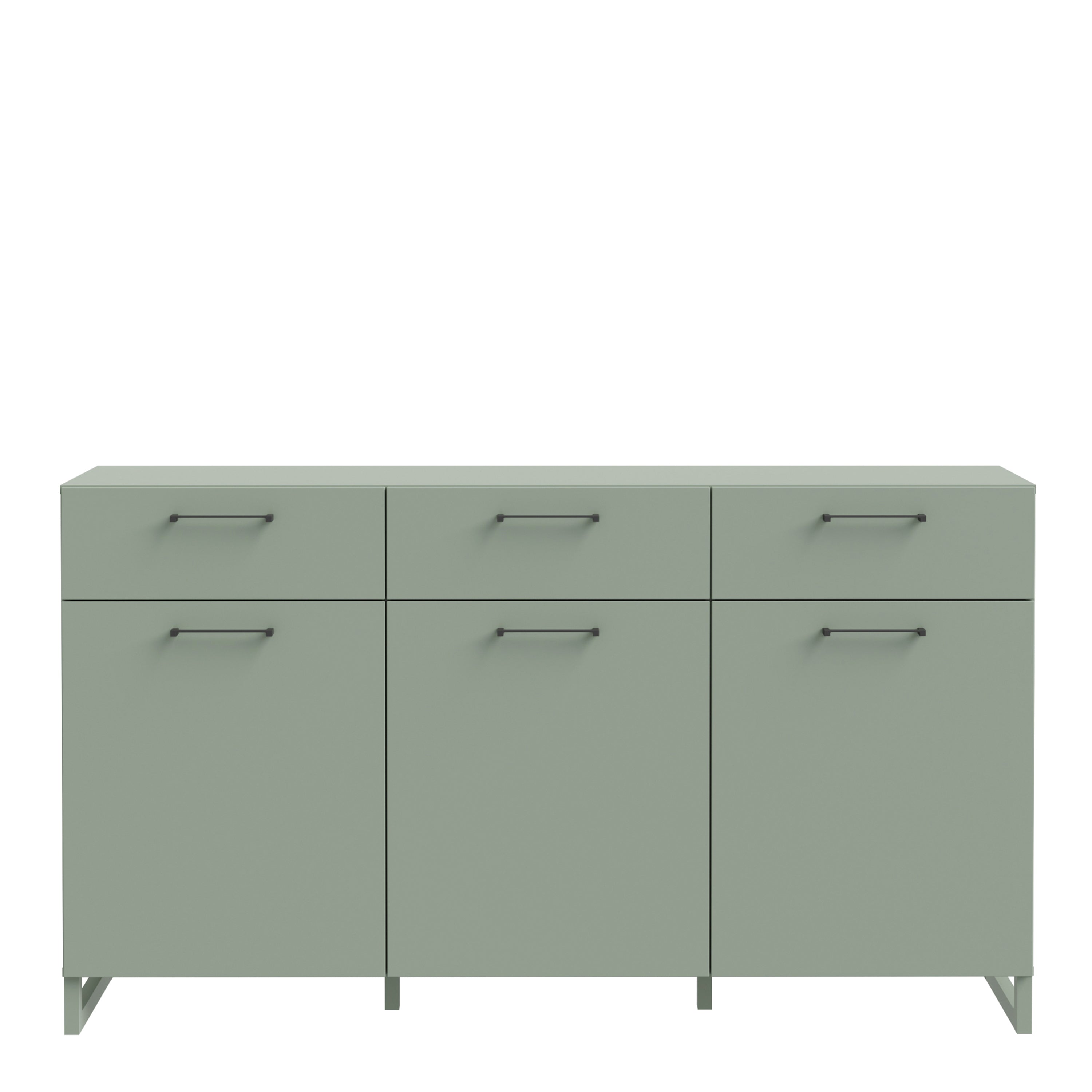 Sadie 3 Door 3 Drawer Chest in Sage Green