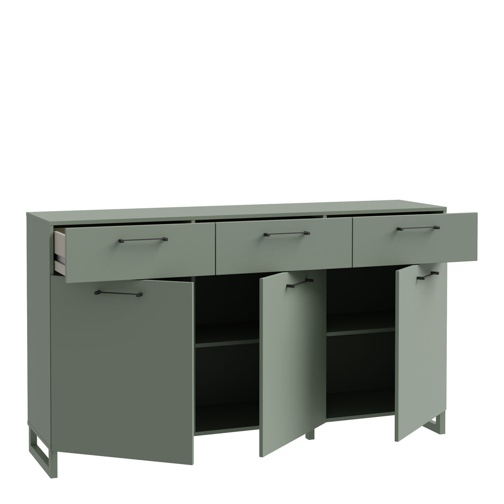 Sadie 3 Door 3 Drawer Chest in Sage Green