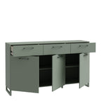 Sadie 3 Door 3 Drawer Chest in Sage Green
