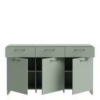 Sadie 3 Door 3 Drawer Chest in Sage Green