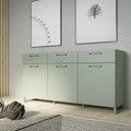 Sadie 3 Door 3 Drawer Chest in Sage Green