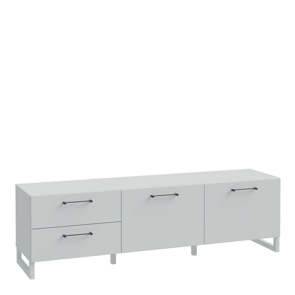 Sadie 2 Door 2 Drawer TV Unit in Light Grey
