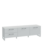 Sadie 2 Door 2 Drawer TV Unit in Light Grey