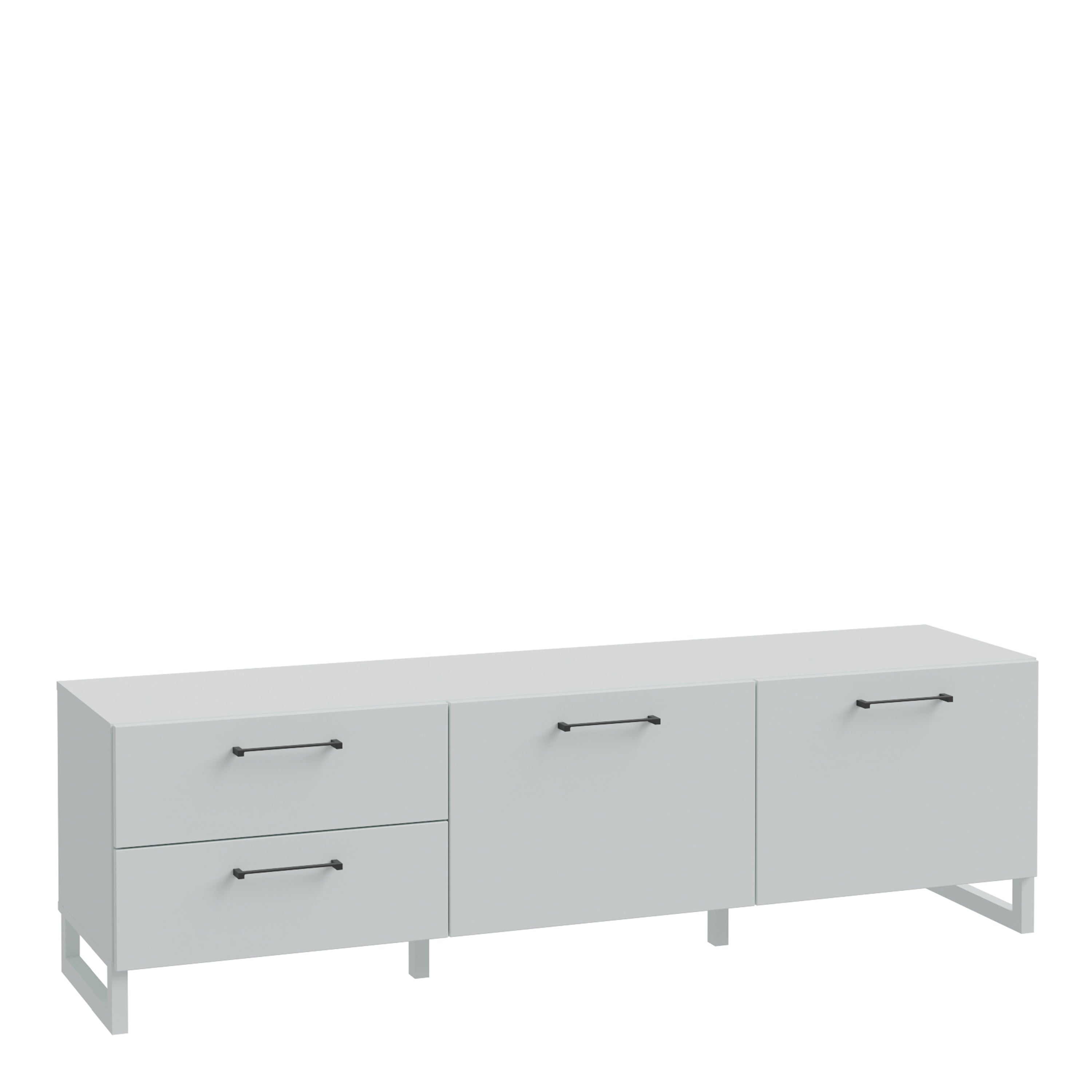 Sadie 2 Door 2 Drawer TV Unit in Light Grey