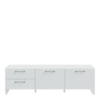 Sadie 2 Door 2 Drawer TV Unit in Light Grey