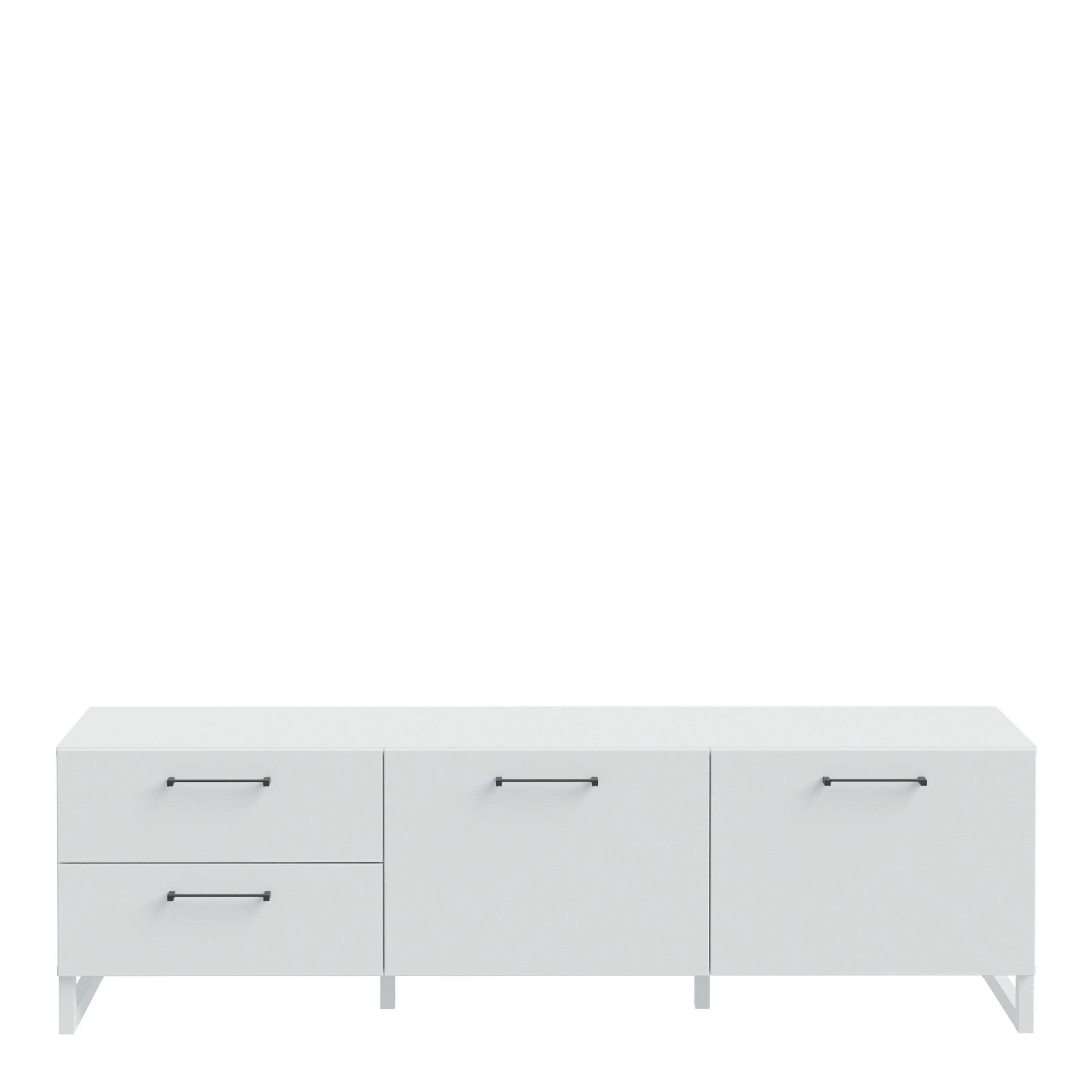 Sadie 2 Door 2 Drawer TV Unit in Light Grey
