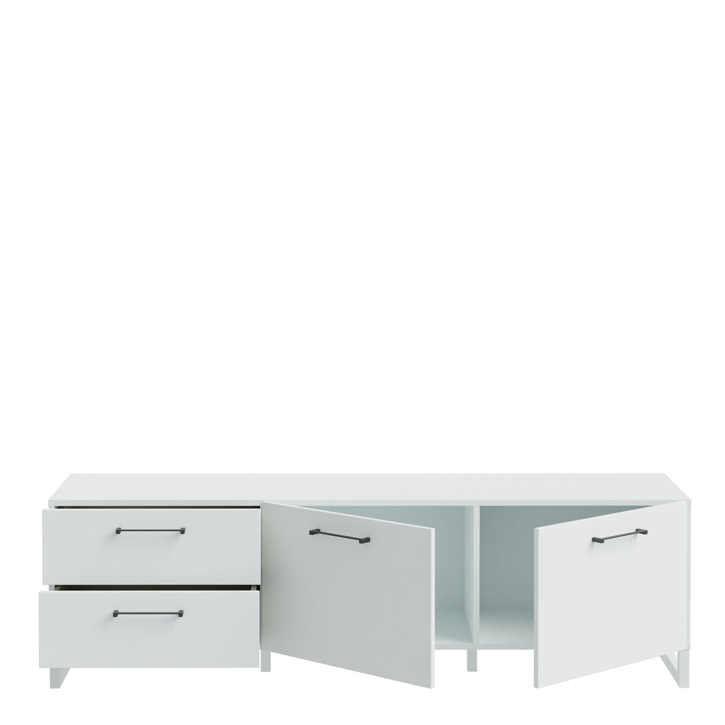 Sadie 2 Door 2 Drawer TV Unit in Light Grey
