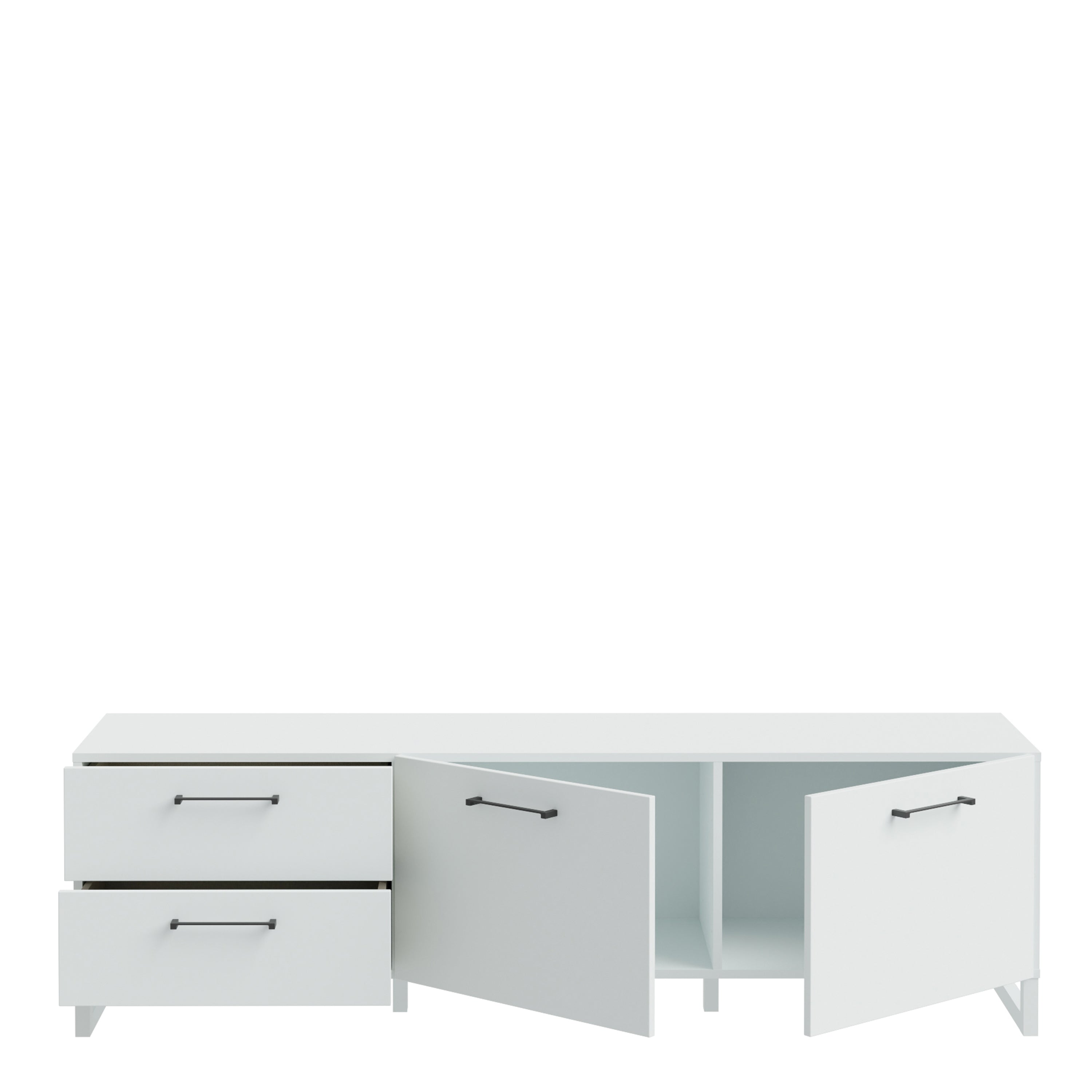 Sadie 2 Door 2 Drawer TV Unit in Light Grey
