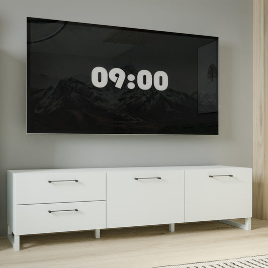 Sadie 2 Door 2 Drawer TV Unit in Light Grey