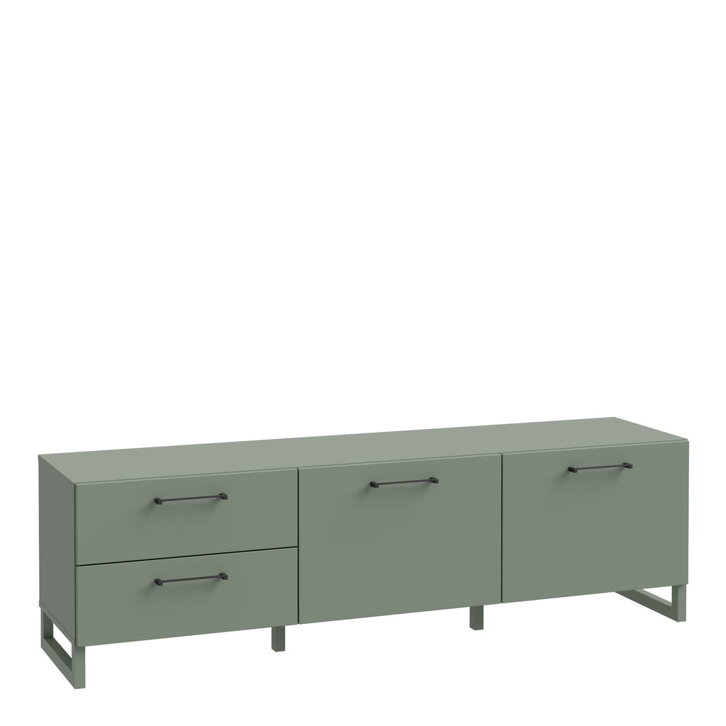 Sadie 2 Door 2 Drawer TV Unit in Sage Green