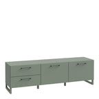 Sadie 2 Door 2 Drawer TV Unit in Sage Green