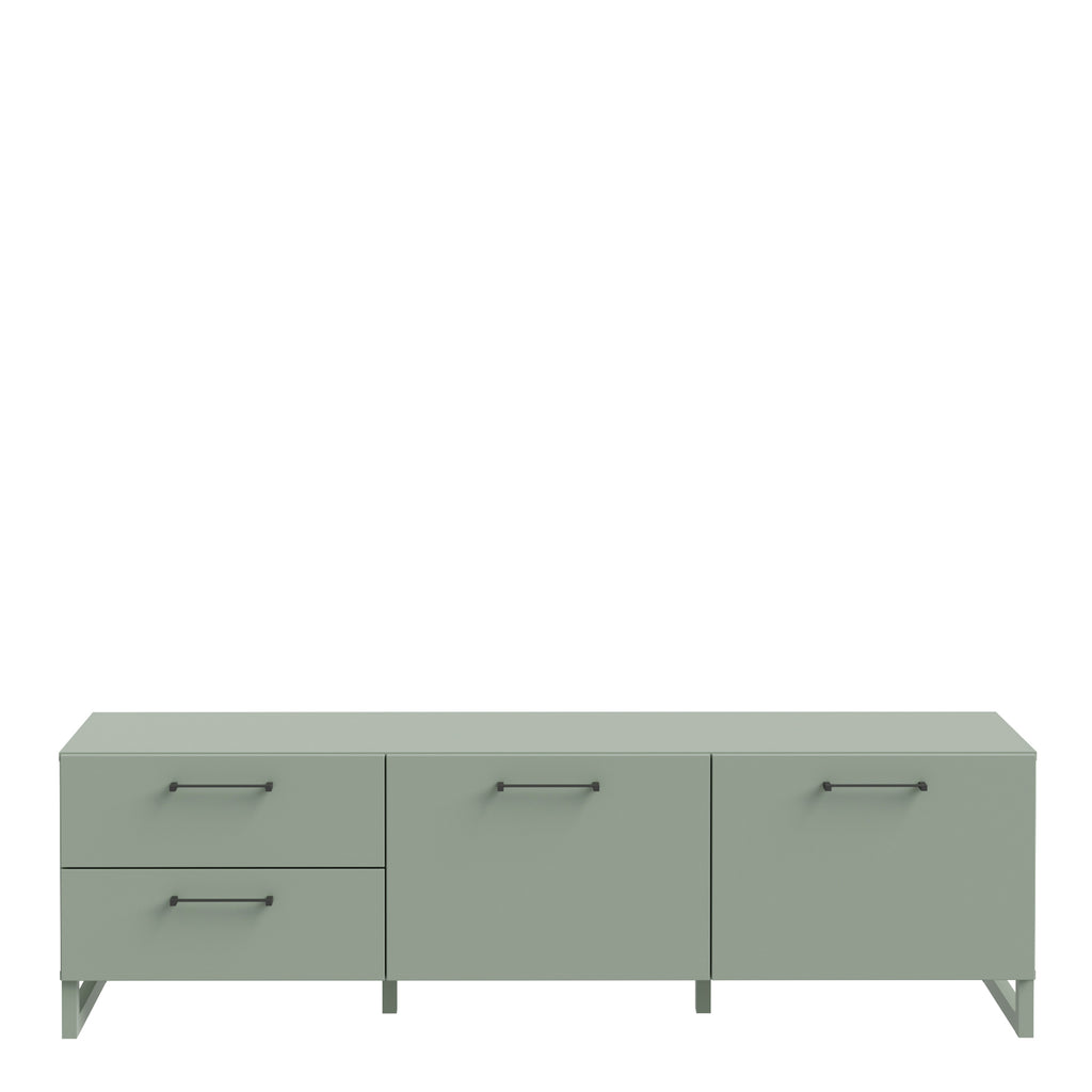 Sadie 2 Door 2 Drawer TV Unit in Sage Green