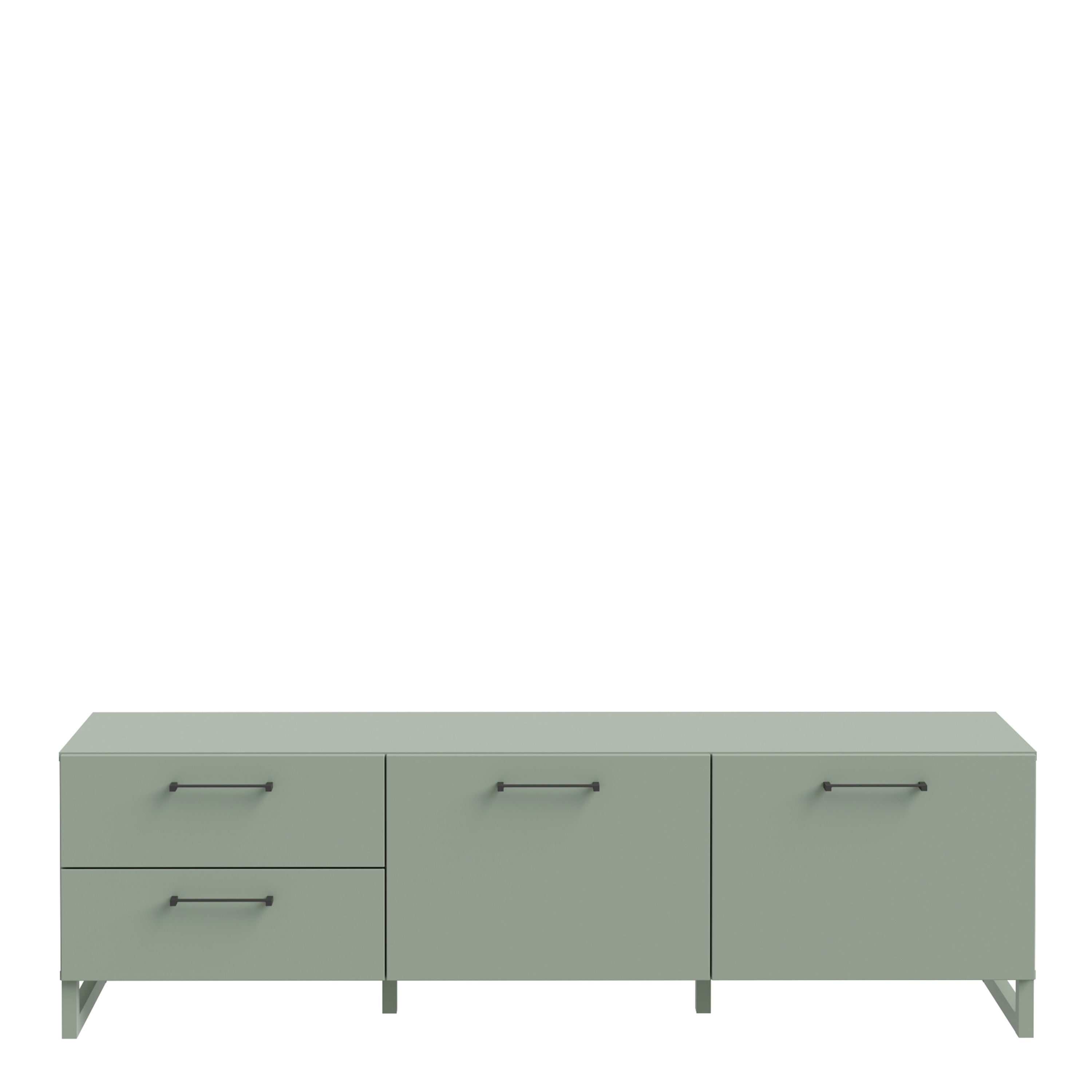 Sadie 2 Door 2 Drawer TV Unit in Sage Green