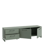 Sadie 2 Door 2 Drawer TV Unit in Sage Green
