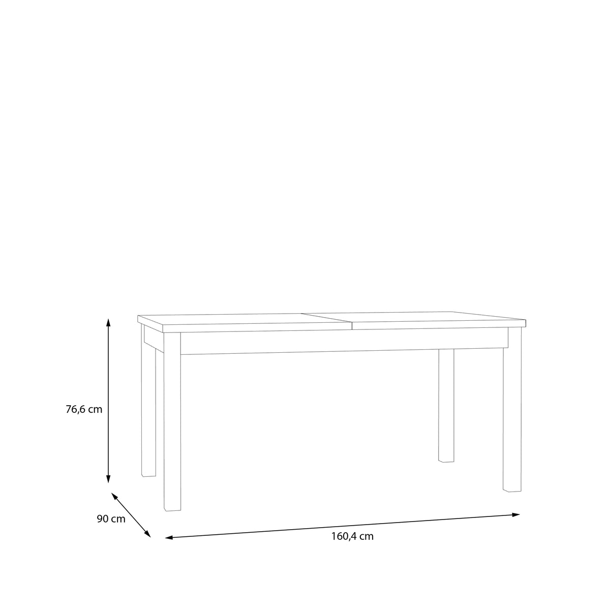 Woodland Dining Table - Light Grey & Oak 160.4x90cm