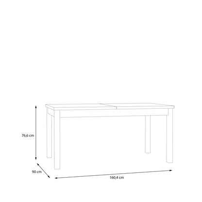 Woodland Dining Table - Light Grey & Oak 160.4x90cm