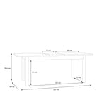 Woodland Dining Table - Light Grey & Oak 160.4x90cm