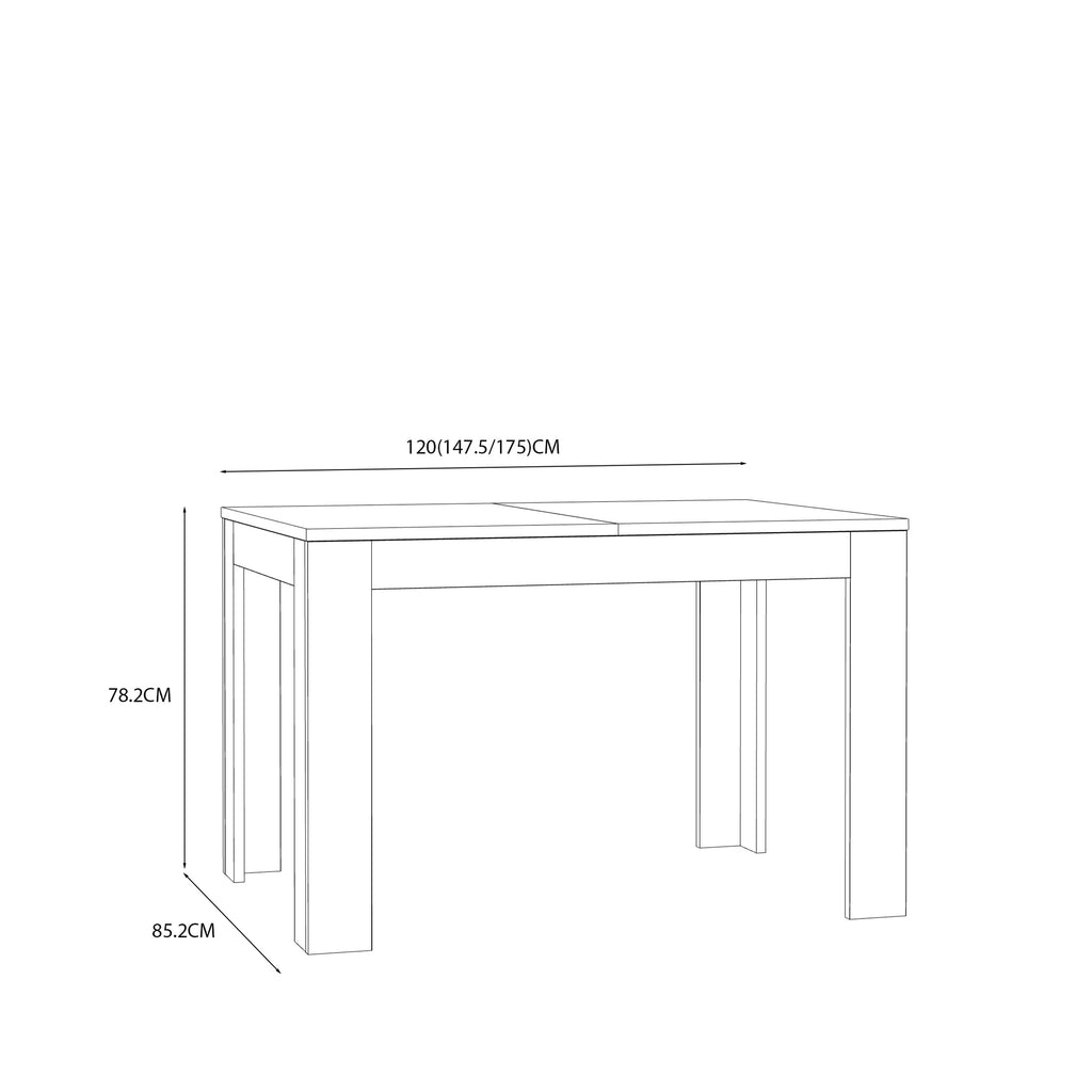 Grayson Extending Dining Table in Oak 120-175cm