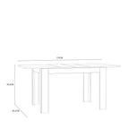 Grayson Extending Dining Table in Oak 120-175cm