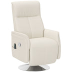 HOMCOM 10-Point Massage Recliner Armchair - Cream