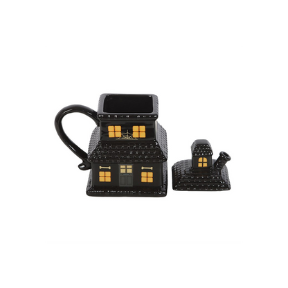 Black Haunted House Mug