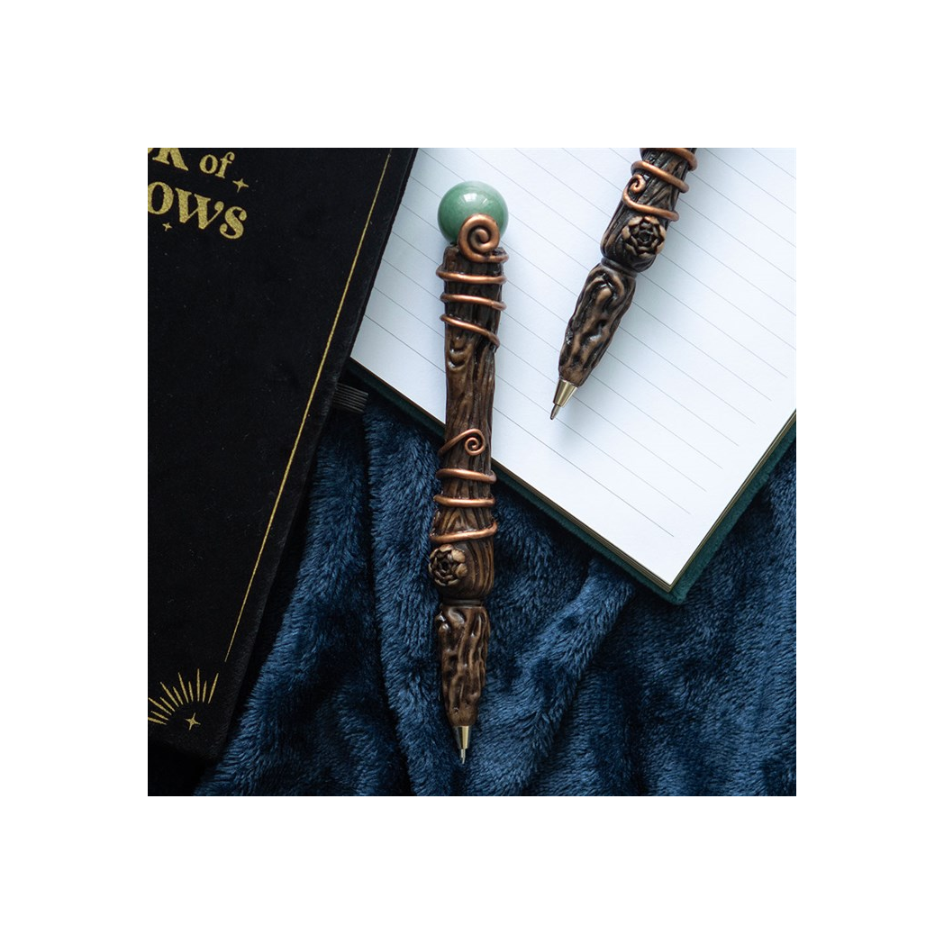 Abundance Green Aventurine Crystal Wand Pen