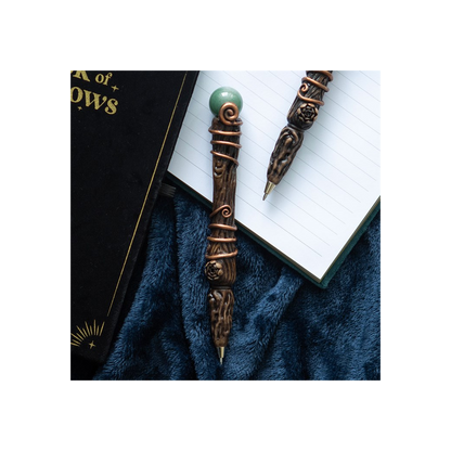 Abundance Green Aventurine Crystal Wand Pen