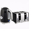 Retro 3000W Kettle and Toaster Set - Black