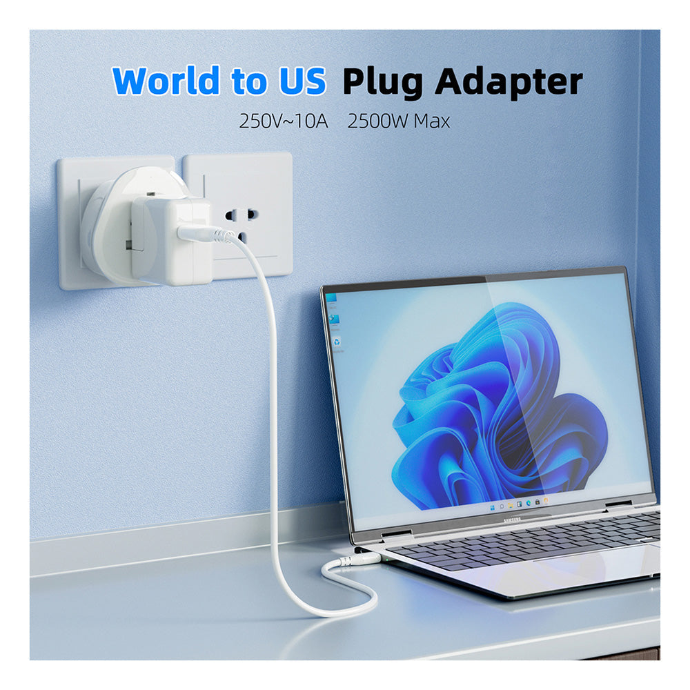 Maplin US Plug to Worldwide Socket Travel Adapter Plug