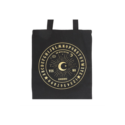 Black and Gold Talking Board Polycotton Tote Bag