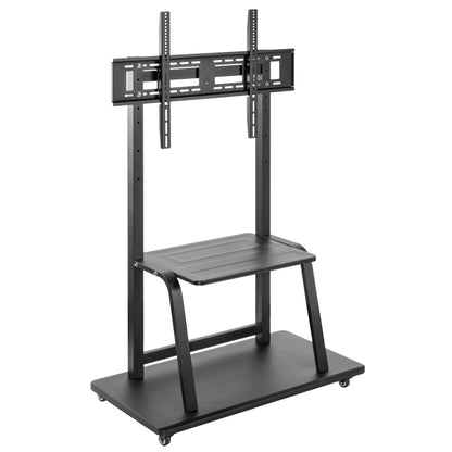 ProperAV Mobile TV Trolley Stand on Wheels for 37" - 100" Screens (150kg Capacity / VESA Max. 800x600)