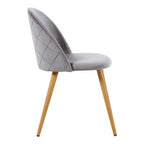 Lucia Halo Dining Set, a Table and Chairs Set of 4, Oak/Grey