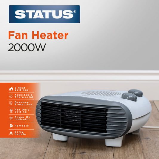 Status 2000W Flat Fan Heater