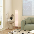 Floor Lamp, 120cm Standing Lamp with Linen Lampshade, Standard Light with Pine Wood Base for Living Room, Bedroom (Bulbs Not Included)