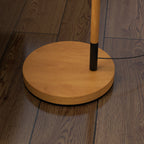 Metal Frame Floor Lamp with 350 Degree Rotating Lampshade, for Living Room and Bedroom, LED Bulb Included, Brown