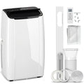 12000 BTU 5-in-1 Portable Air Conditioner with Cool, Heat, Dehumidifier, Fan, Sleep, WiFi Voice Control, White
