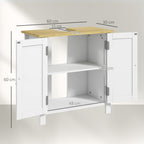 kleankin Under Sink Bathroom Cabinet for Basin without Pedestal - White