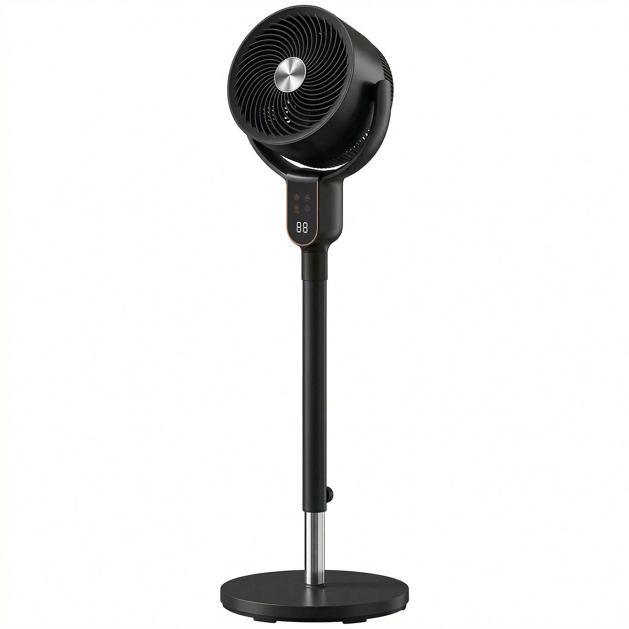 20 dB Silent Standing Fan for Bedroom, 42" Pedestal Fan with Remote, 90° Oscillating, 8 Speeds, Remote Control, Black
