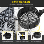 5.5L 1700W Air Fryer, with Digital Display, 80-200? Temperature