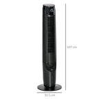 Ice Cooling Tower Fan, Water Conditioner Evaporative Air Cooler Unit with 4 Modes, 3 Speed, Remote Control, Timer, Oscillating for Home Bedroom, Black