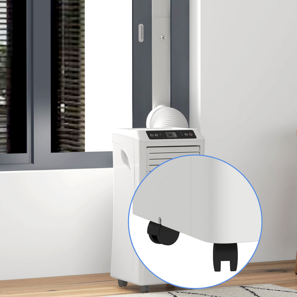 9000 BTU Air Conditioning Unit, 3-in-1 Portable Air Conditioner, Dehumidifier, Cooling Fan with Remote Control, Digital Display, 2 Speeds, 24H Timer, Window Venting Kit, 28m²