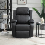 HOMCOM Riser and Recliner Chair with Vibration Massage, PU Leather Power Lift Chair for Elderly, Black