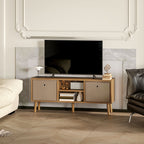 TV Cabinet Stand Unit for TVs up to 50'' with Foldable Drawers, Entertainment Centre for Living Room Brown