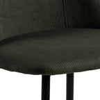 Valley Dining Table in Oak 120cm with 4 Iris Chairs in Olive Green