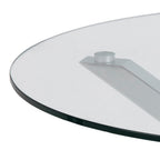 Harlow Round Coffee Table with Glass Top and Chrome Legs
