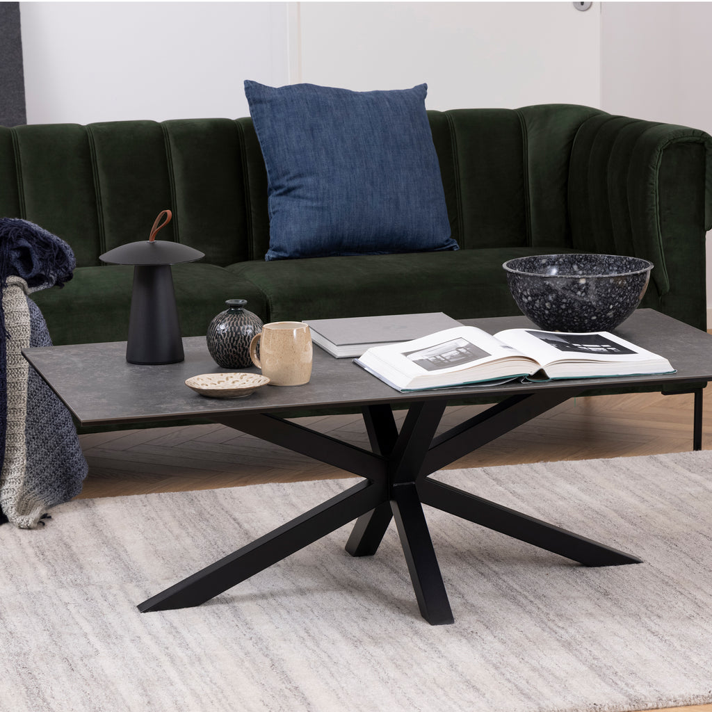 Harlow Ceramic Coffee Table in Black