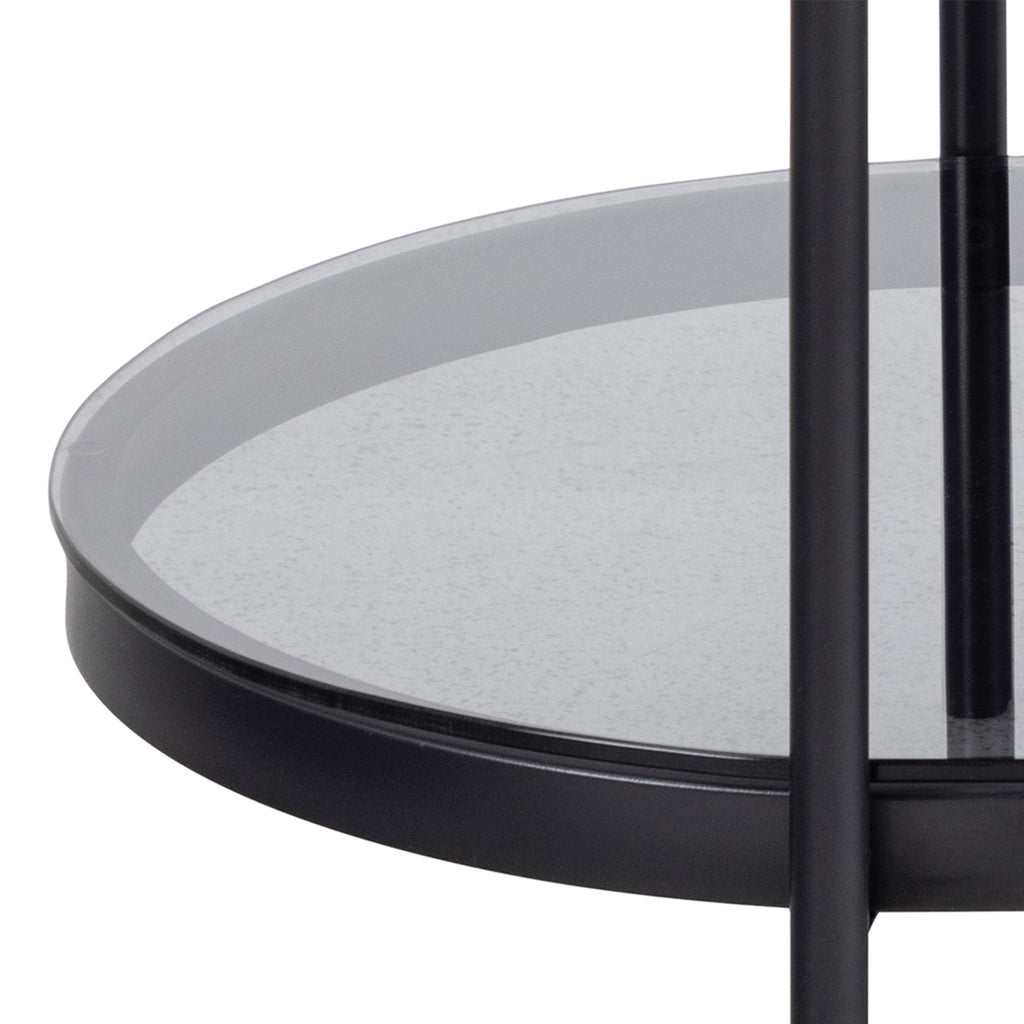 Bordeaux Oval Coffee Table with Smoked Glass Top