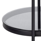 Bordeaux Oval Coffee Table with Smoked Glass Top